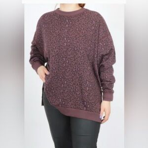 Leopard Print Sweatshirt oversized American Eagle